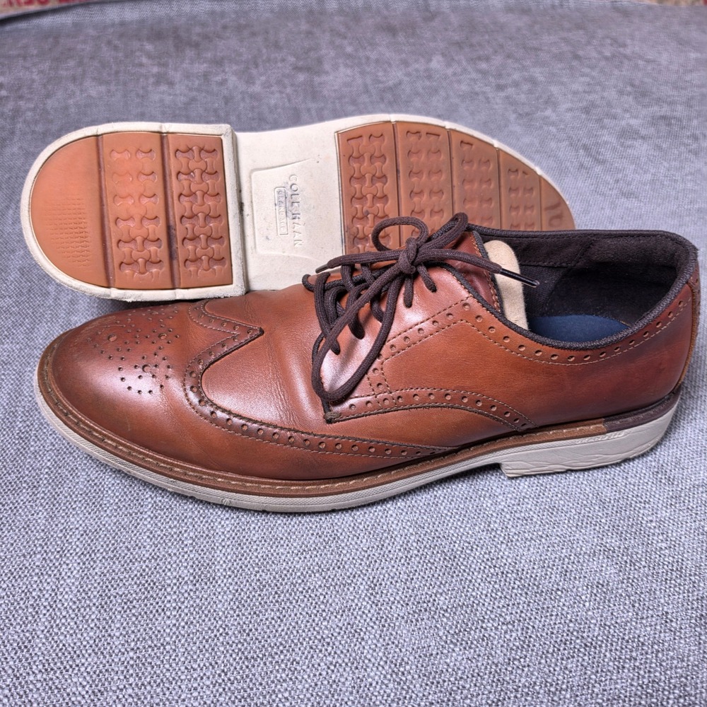 Cole Haan Grand 360 Wingtip Oxford Mens 12 Brown Leather Brogue C34005